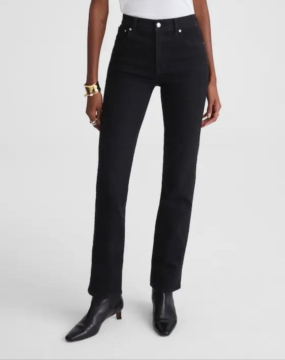 Madewell The Longline Black Straight Leg Jean Tall Length 25Tall NW606 NWT
